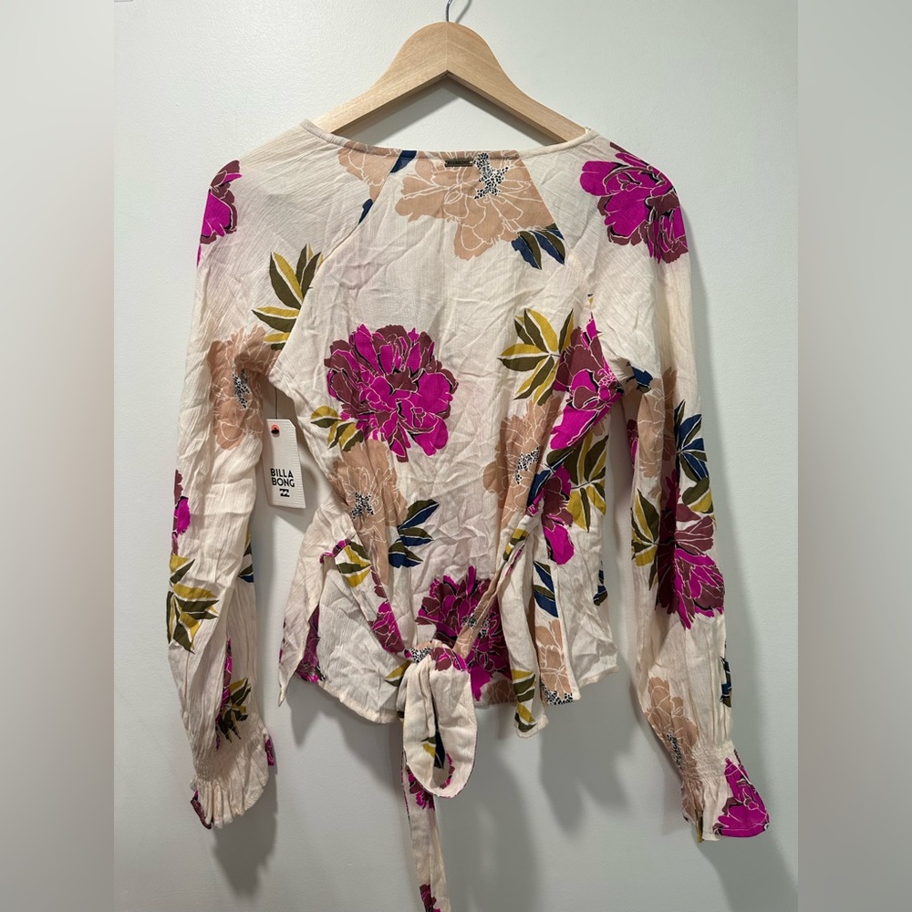 Nwt Billabong Daisy Wrap Top Sz M #B4 - Picture 5 of 5